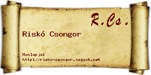 Riskó Csongor névjegykártya