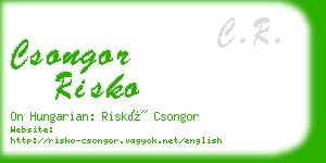 csongor risko business card